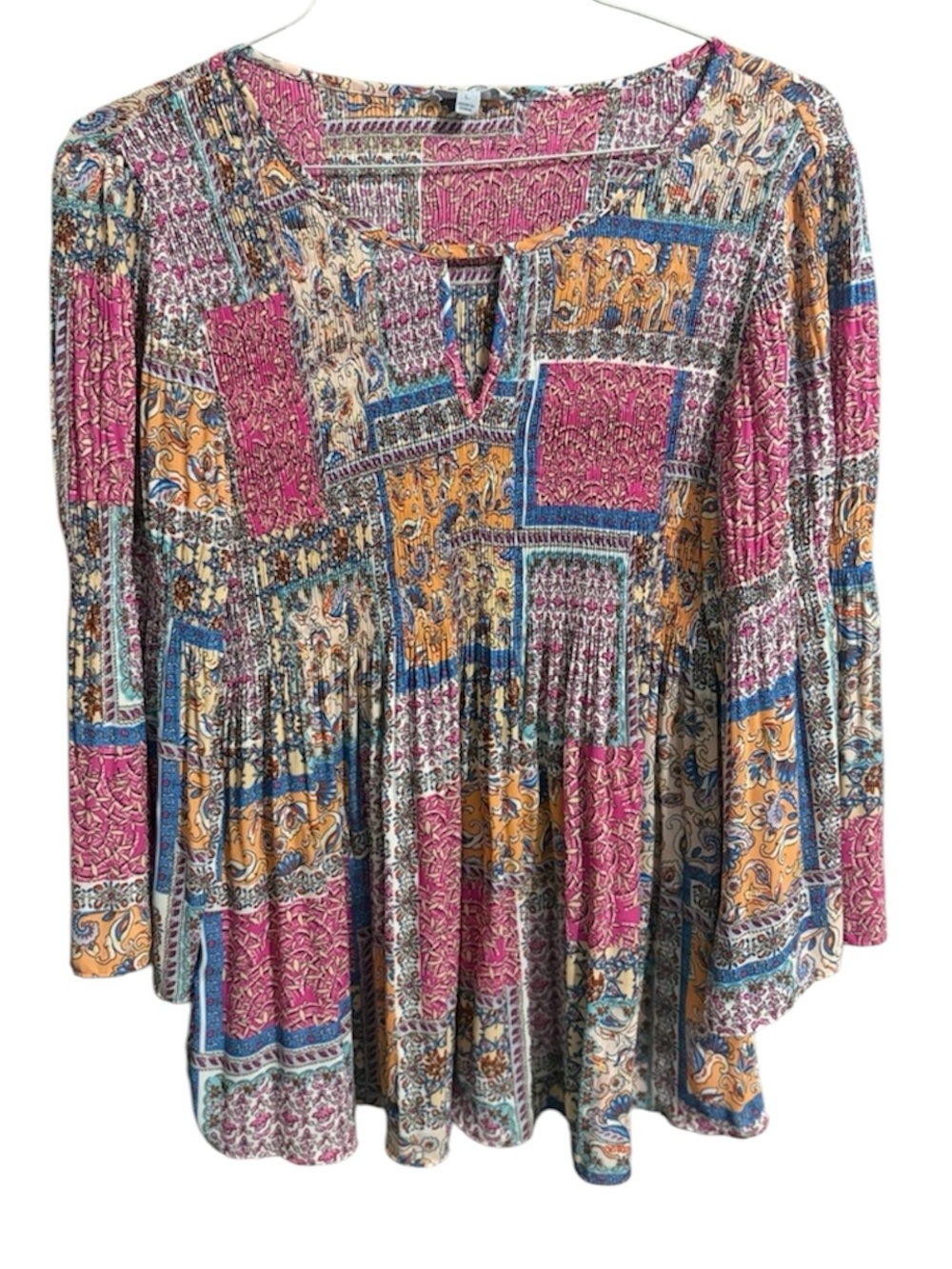 Bohemian Patchwork Peasant Blouse